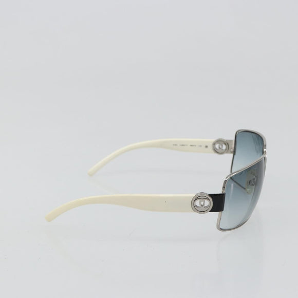 CHANEL Sunglasses plastic White CC Auth 180943
