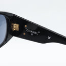 CHANEL Sunglasses plastic Black CC Auth 180944M-10