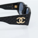 CHANEL Sunglasses plastic Black CC Auth 180944M-4