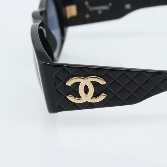 CHANEL Sunglasses plastic Black CC Auth 180944M