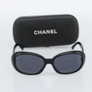 CHANEL Camelia Sunglasses plastic Black CC Auth 180945-12