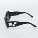 CHANEL Camelia Sunglasses plastic Black CC Auth 180945-5