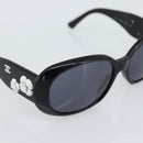 CHANEL Camelia Sunglasses plastic Black CC Auth 180945-7