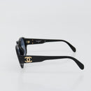 CHANEL Sunglasses plastic Black CC Auth 180946-3