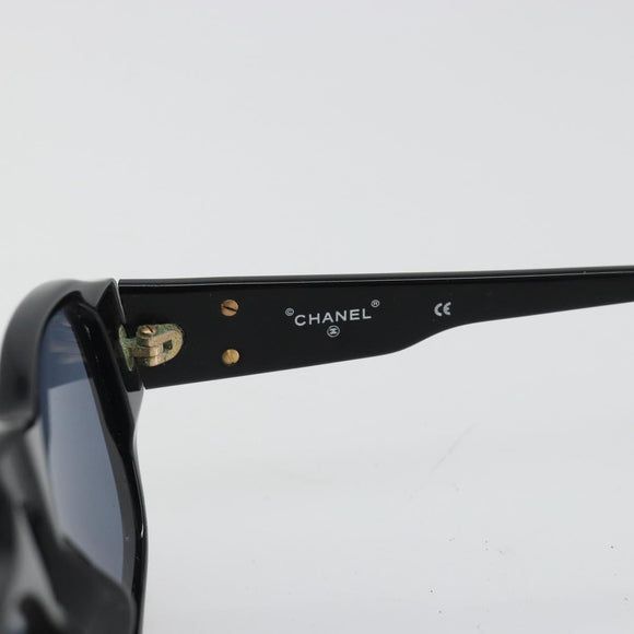 CHANEL Sunglasses plastic Black CC Auth 180946
