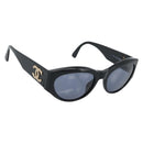 CHANEL Sunglasses plastic Black CC Auth 180948M-1