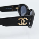 CHANEL Sunglasses plastic Black CC Auth 180948M-4