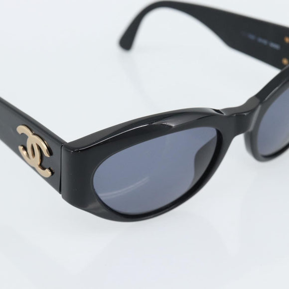 CHANEL Sunglasses plastic Black CC Auth 180948M