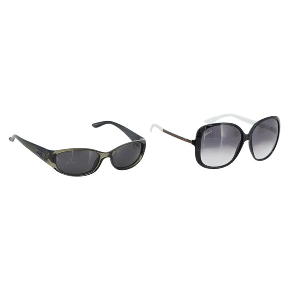 GUCCI Sunglasses plastic 2 Set Khaki Black Auth 180950
