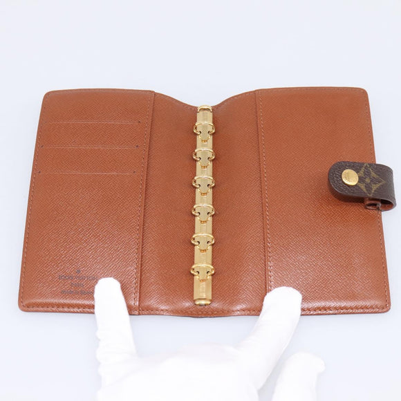 LOUIS VUITTON Monogram Agenda PM Day Planner Cover R20005 LV Auth 180952