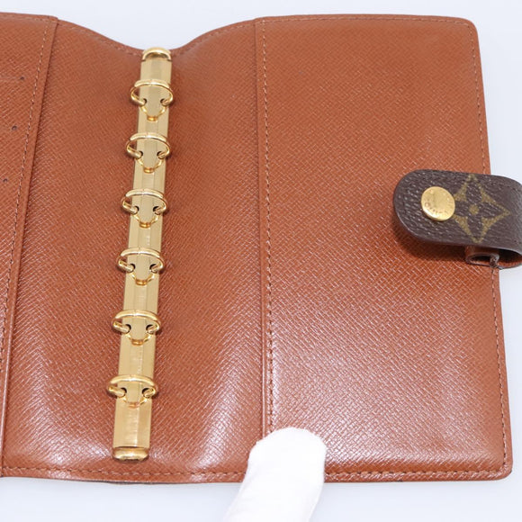 LOUIS VUITTON Monogram Agenda PM Day Planner Cover R20005 LV Auth 180952