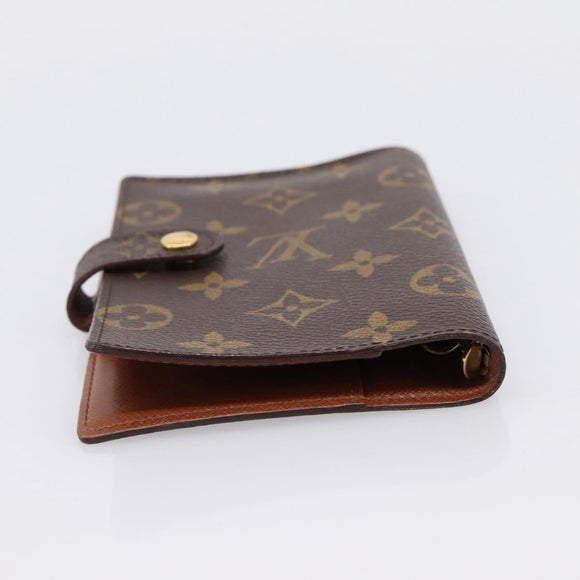 LOUIS VUITTON Monogram Agenda PM Day Planner Cover R20005 LV Auth 180952