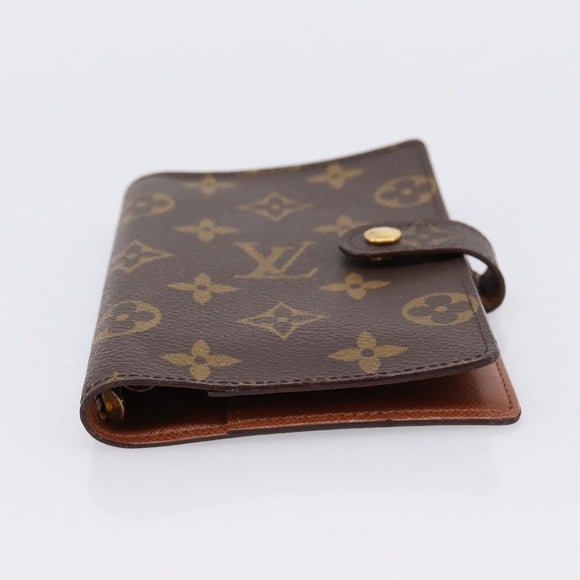 LOUIS VUITTON Monogram Agenda PM Day Planner Cover R20005 LV Auth 180952