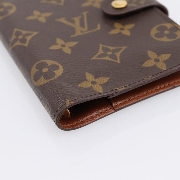 LOUIS VUITTON Monogram Agenda PM Day Planner Cover R20005 LV Auth 180952