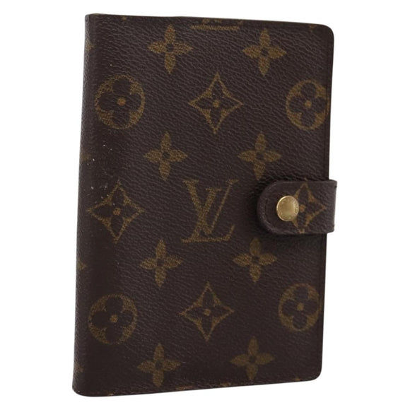 LOUIS VUITTON Monogram Agenda PM Day Planner Cover R20005 LV Auth 180953