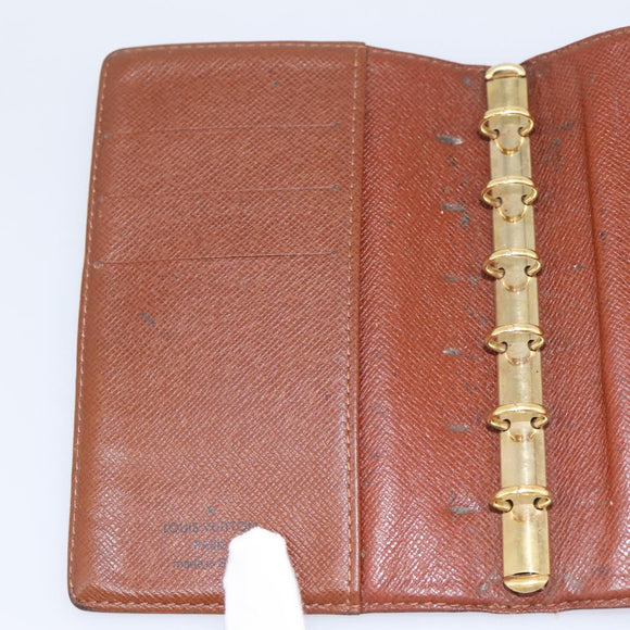 LOUIS VUITTON Monogram Agenda PM Day Planner Cover R20005 LV Auth 180953