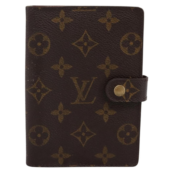 LOUIS VUITTON Monogram Agenda PM Day Planner Cover R20005 LV Auth 180953