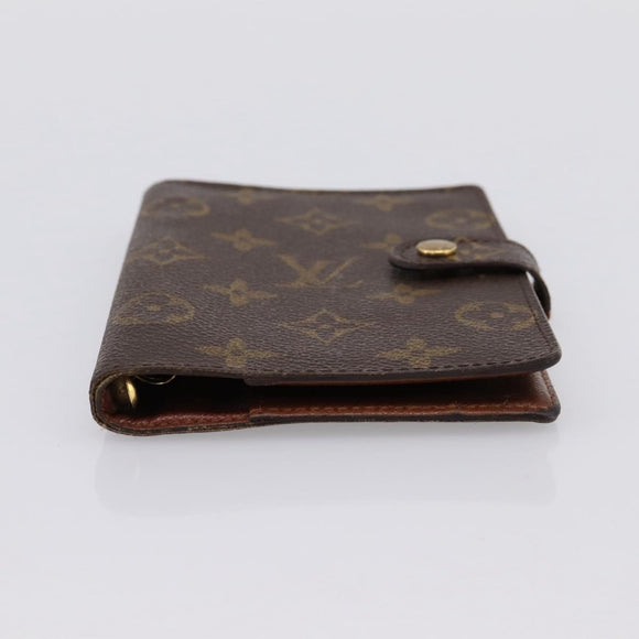 LOUIS VUITTON Monogram Agenda PM Day Planner Cover R20005 LV Auth 180953