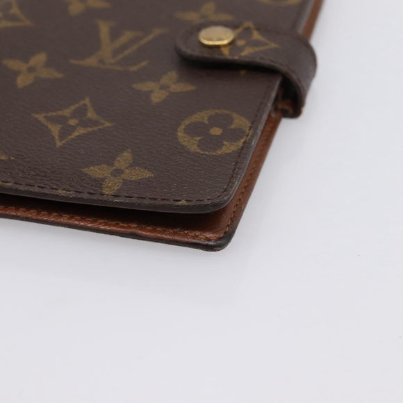 LOUIS VUITTON Monogram Agenda PM Day Planner Cover R20005 LV Auth 180953