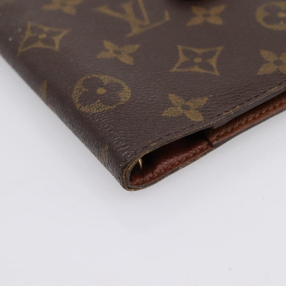 LOUIS VUITTON Monogram Agenda PM Day Planner Cover R20005 LV Auth 180953