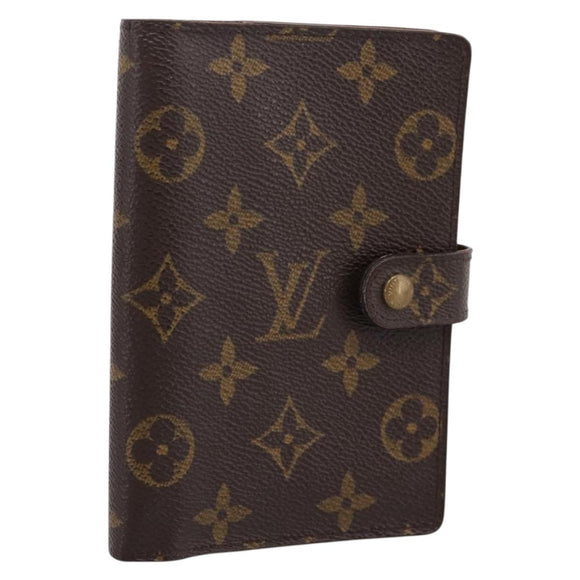 LOUIS VUITTON Monogram Agenda PM Day Planner Cover R20005 LV Auth 180954
