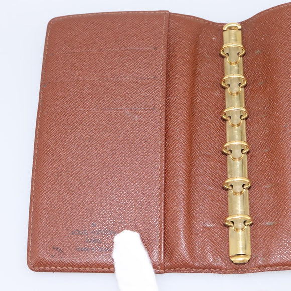LOUIS VUITTON Monogram Agenda PM Day Planner Cover R20005 LV Auth 180954