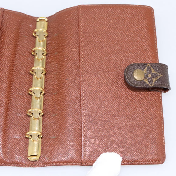 LOUIS VUITTON Monogram Agenda PM Day Planner Cover R20005 LV Auth 180954