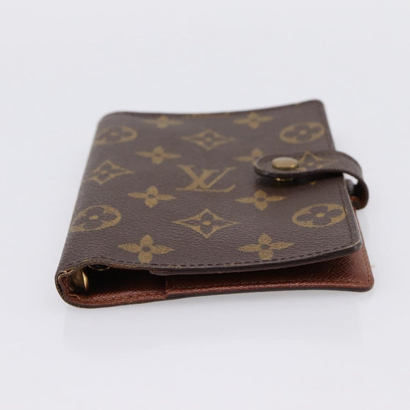 LOUIS VUITTON Monogram Agenda PM Day Planner Cover R20005 LV Auth 180954