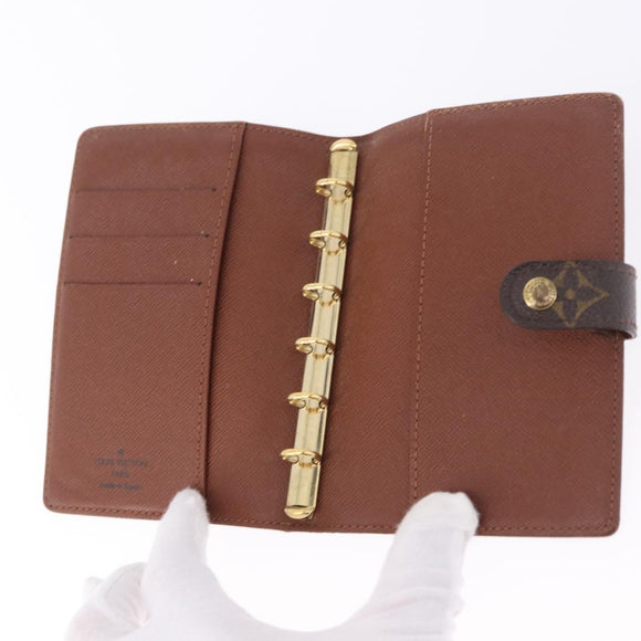 LOUIS VUITTON Monogram Agenda PM Day Planner Cover R20005 LV Auth 180955A