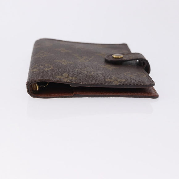 LOUIS VUITTON Monogram Agenda PM Day Planner Cover R20005 LV Auth 180955A