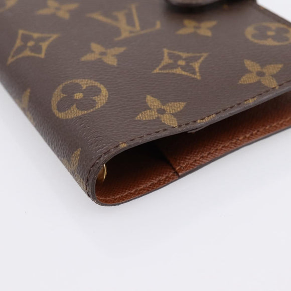 LOUIS VUITTON Monogram Agenda PM Day Planner Cover R20005 LV Auth 180956A