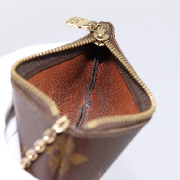LOUIS VUITTON Monogram Pochette Cles Coin Purse M60033 LV Auth 180957