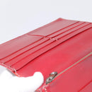GOYARD Long Wallet Coated Canvas Red Silver Auth 180965-14
