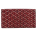 GOYARD Long Wallet Coated Canvas Red Silver Auth 180965-3
