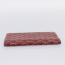 GOYARD Long Wallet Coated Canvas Red Silver Auth 180965-6