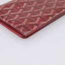 GOYARD Long Wallet Coated Canvas Red Silver Auth 180965-9