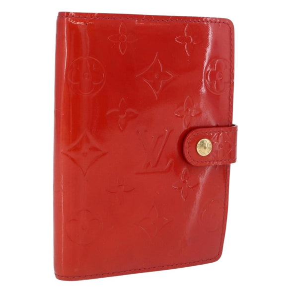 LOUIS VUITTON Monogram Vernis Agenda PM Planner Cover Rouge R21003 Auth 180968A