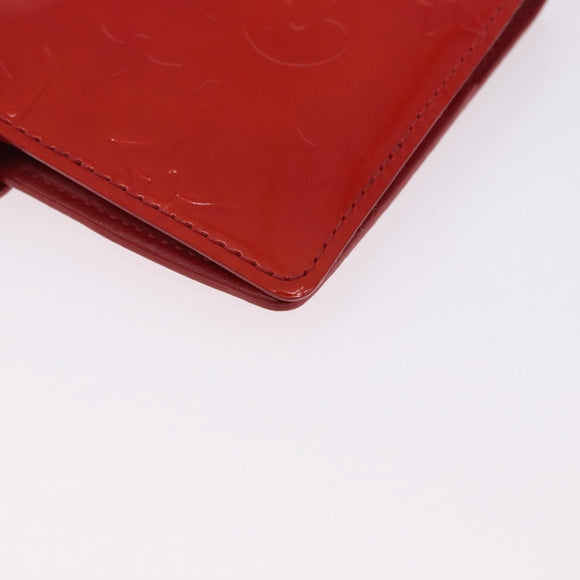 LOUIS VUITTON Monogram Vernis Agenda PM Planner Cover Rouge R21003 Auth 180968A