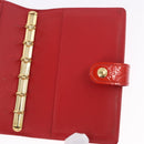 LOUIS VUITTON Monogram Vernis Agenda PM Planner Cover Rouge R21003 Auth 180968A-16