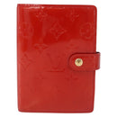 LOUIS VUITTON Monogram Vernis Agenda PM Planner Cover Rouge R21003 Auth 180968A-2