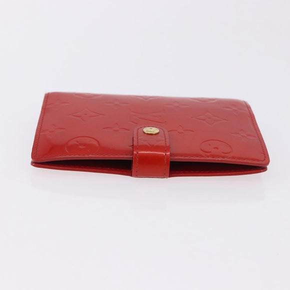 LOUIS VUITTON Monogram Vernis Agenda PM Planner Cover Rouge R21003 Auth 180968A