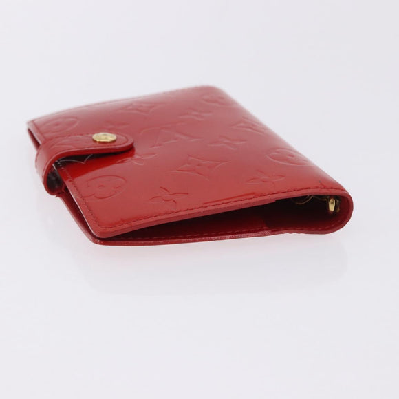 LOUIS VUITTON Monogram Vernis Agenda PM Planner Cover Rouge R21003 Auth 180968A