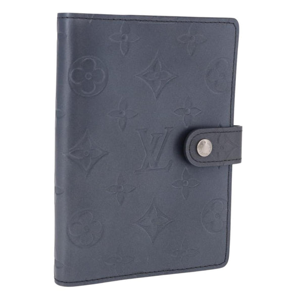 LOUIS VUITTON Monogram mat Agenda PM Day Planner Cover Blue R20935 Auth 180969A