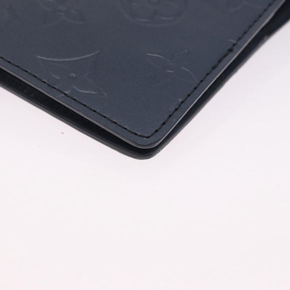 LOUIS VUITTON Monogram mat Agenda PM Day Planner Cover Blue R20935 Auth 180969A