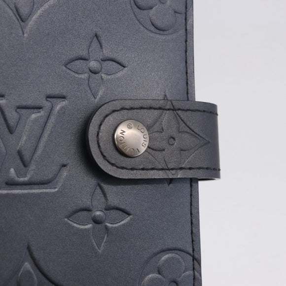 LOUIS VUITTON Monogram mat Agenda PM Day Planner Cover Blue R20935 Auth 180969A