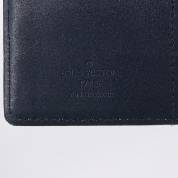 LOUIS VUITTON Monogram mat Agenda PM Day Planner Cover Blue R20935 Auth 180969A