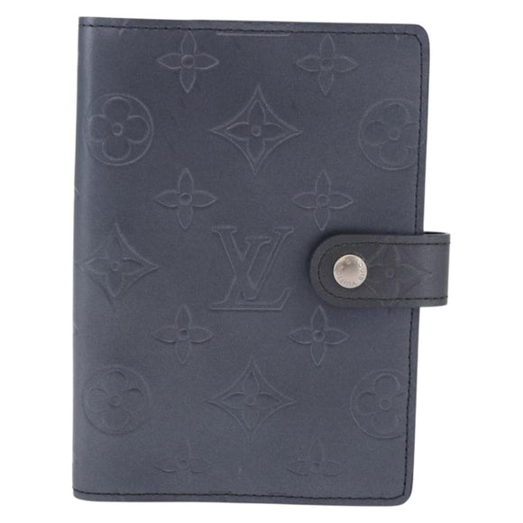 LOUIS VUITTON Monogram mat Agenda PM Day Planner Cover Blue R20935 Auth 180969A
