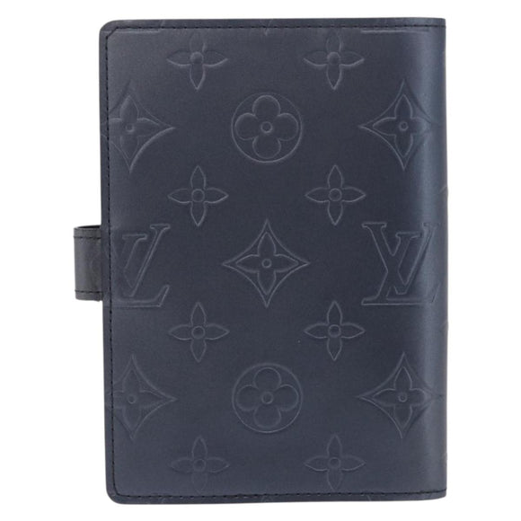 LOUIS VUITTON Monogram mat Agenda PM Day Planner Cover Blue R20935 Auth 180969A