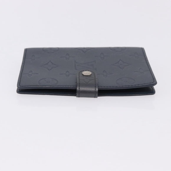 LOUIS VUITTON Monogram mat Agenda PM Day Planner Cover Blue R20935 Auth 180969A