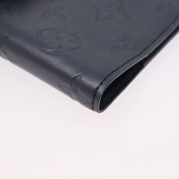 LOUIS VUITTON Monogram mat Agenda PM Day Planner Cover Blue R20935 Auth 180969A